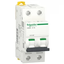 Автоматический выключатель Schneider Electric Acti9 2P 6А (D) 10кА, A9F75206