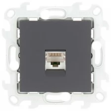 Розетка компьютерная RJ45 Simon 24 Графит