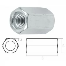 Гайка М8 удлиняющая, цинк (50 шт в карт. уп.) STARFIX (SMC1-86961-50)