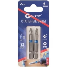 Биты стальные, 2 шт., CUTOP Profi, PH1, 50 мм