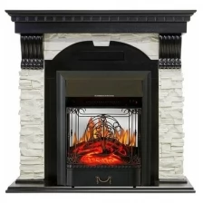 Каминокомплект Royal Flame Dublin арочный сланец белый с очагом Majestic FX Black (RB-STD3BLFX) (венге)